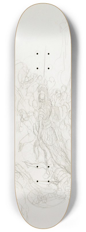 Gustave Dor - Battle Scene 8.25 inch art skate deck