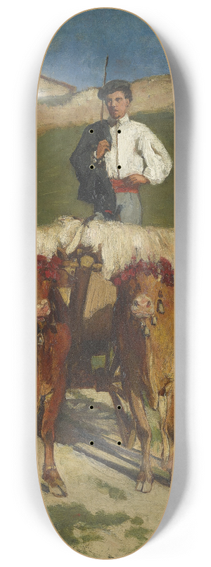 Gustave Henri Colin - On To The Basque Celebration 8.25 inch art skate deck