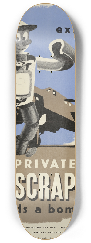 G. Cullen - Private Scrap Builds a Bomber 8.25 inch art skate deck