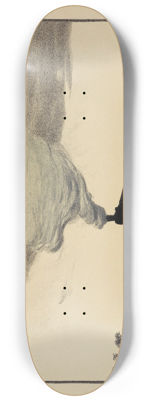 Gustav Kampmann - Eisenbahn am Abend 8.25 inch art skate deck