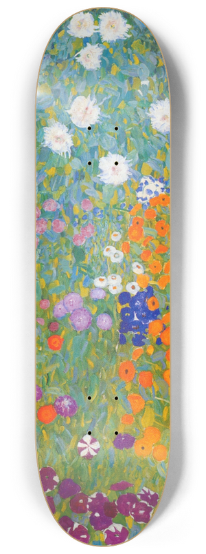 Gustav Klimt - Cottage Garden 8.25 inch art skate deck