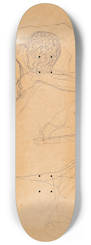 Gustav Klimt - Lovers 8.25 inch art skate deck