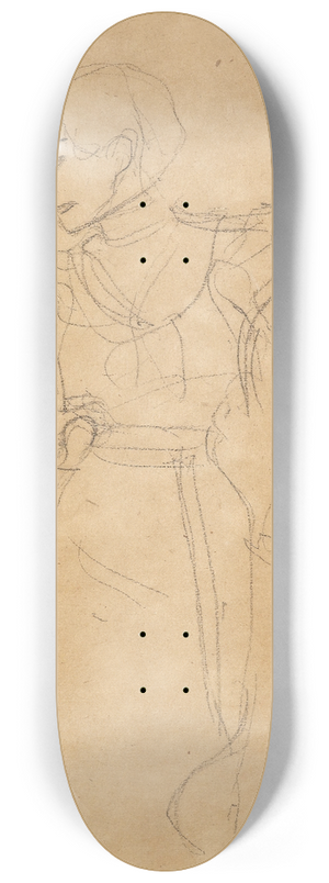 Gustav Klimt - Neben einem Lehnstuhl Stehende 8.25 inch art skate deck