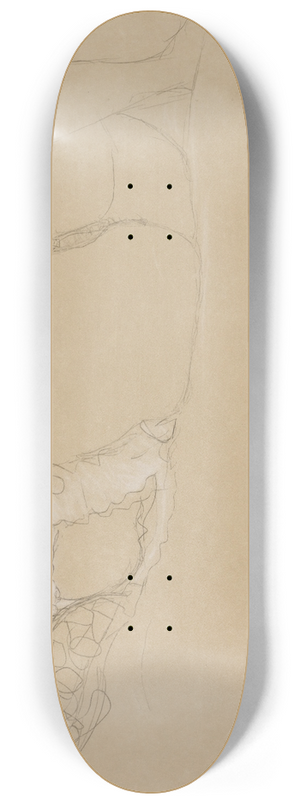 Gustav Klimt - Reclining semi-nude facing left 8.25 inch art skate deck