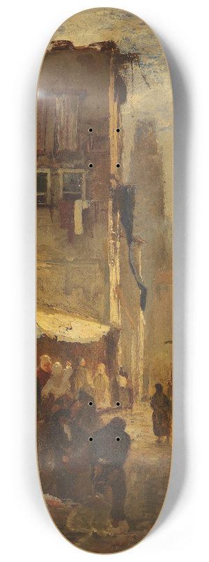 Gustav Schnleber - Belebter Stadtwinkel 8.25 inch art skate deck