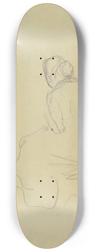 Gustav Schraegle - Rckenfigur einer sitzenden Frau 8.25 inch art skate deck