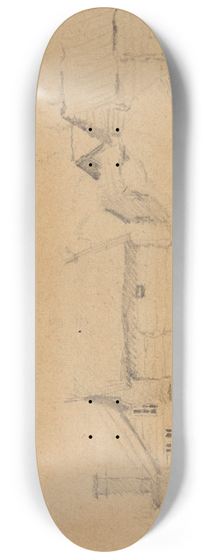 Gustav Wentzel - Farm Yard, Gol in Hallingdal 8.25 inch art skate deck