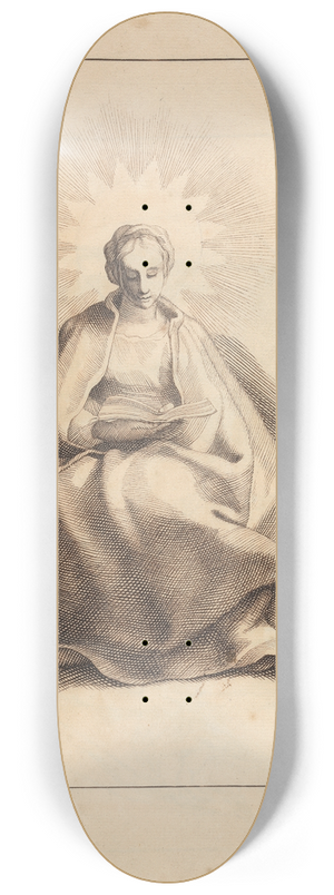 Hamlet Winstanley - Cloaked Woman Seated, Reading 8.25 inch art skate deck