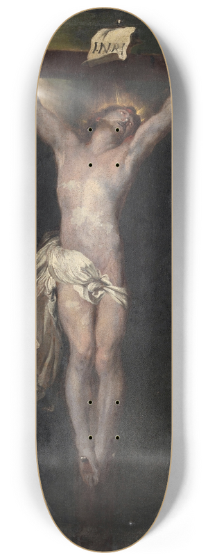 Genoese School - Christ on the Cross 8.25 inch art skate deck