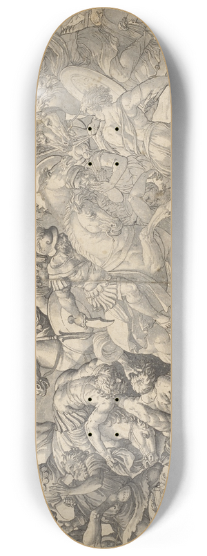 Hans Bock the Elder - Schlachtszene 8.25 inch art skate deck