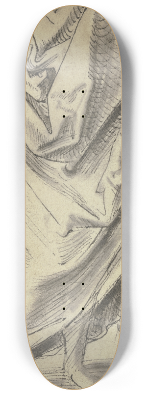 Hans Brosamer - Unterkrper einer stehenden Figur 8.25 inch art skate deck