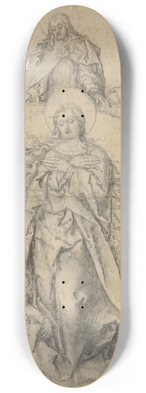 Hans Fries - Himmelfahrt der Maria 8.25 inch art skate deck