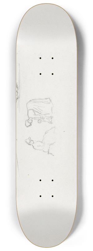 Hans Gude - Figurstudier, Rgen 8.25 inch art skate deck