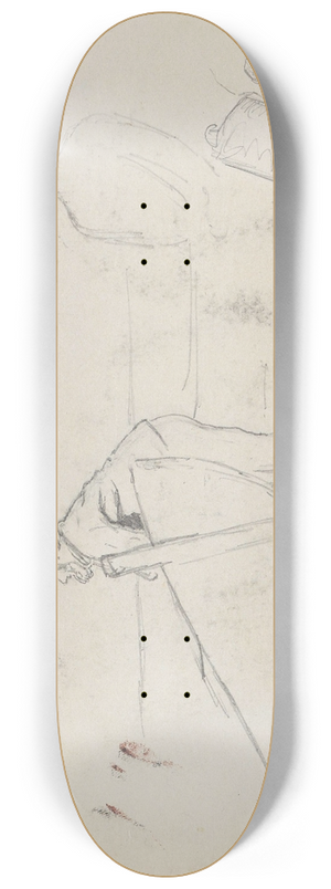 Hans Gude - Fugurstudier, Rgen 8.25 inch art skate deck