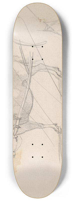 Hans Gude - Hest; seilbt 8.25 inch art skate deck