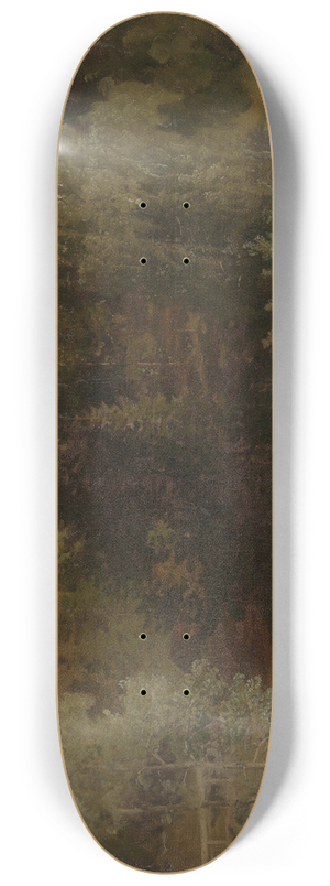 Hans Gude - Landscape with a Mill 8.25 inch art skate deck