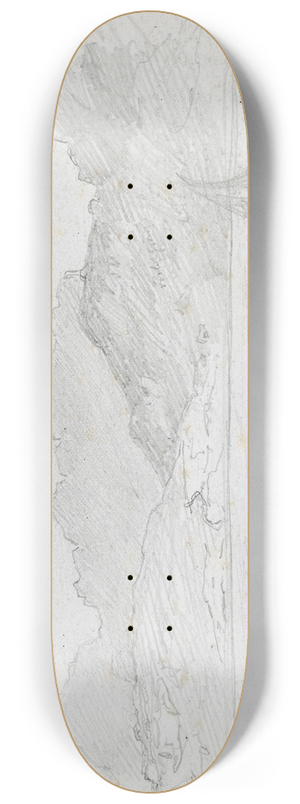 Hans Gude - Landskap med bt 8.25 inch art skate deck