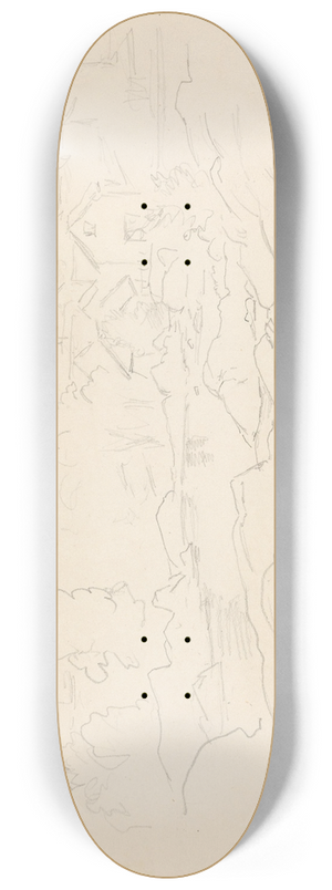 Hans Gude - Landskapsriss 8.25 inch art skate deck