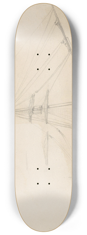 Hans Gude - Seilskip 8.25 inch art skate deck