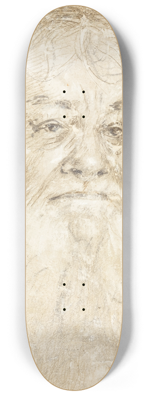 Hans Holbein The Elder - Study of a Bearded Man (verso) 8.25 inch art skate deck