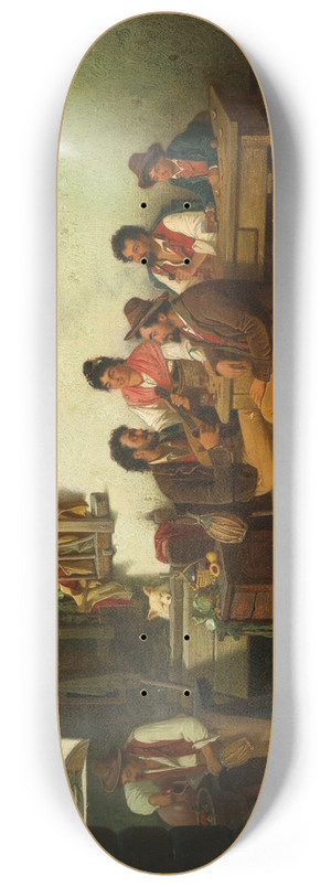 Alexander Antonovich Rizzoni - A Party in a Roman Tavern 8.25 inch art skate deck