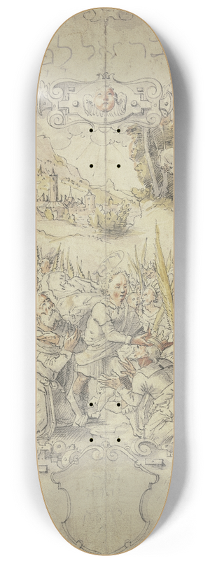 Hans Jakob Dnz - Krnung Sauls durch Samuel 8.25 inch art skate deck