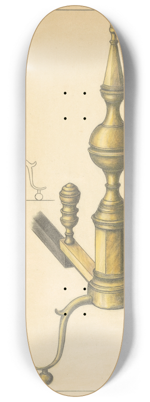Hans Korsch - Andiron (one of pair) 8.25 inch art skate deck
