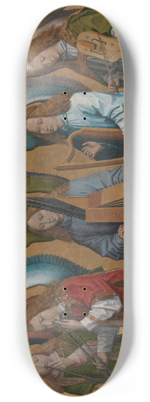 Hans Memling - Music-making Angels 8.25 inch art skate deck