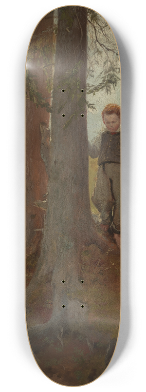 Hans Thoma - Bauernjunge am Waldrand 8.25 inch art skate deck