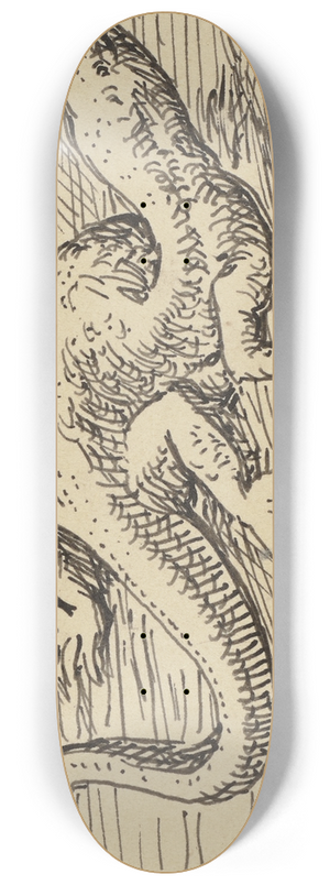 Hans Thoma - Eidechse 8.25 inch art skate deck
