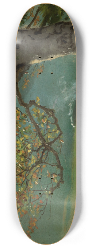 Hans Thoma - Herbstlicher Baum vor Wiesental 8.25 inch art skate deck