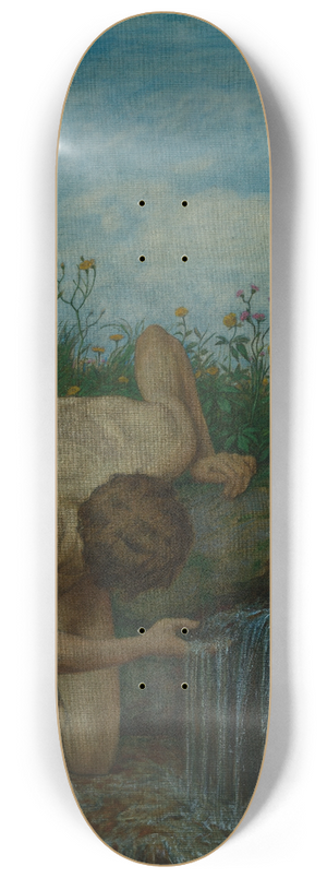Hans Thoma - Triptychon; Die Quelle 8.25 inch art skate deck