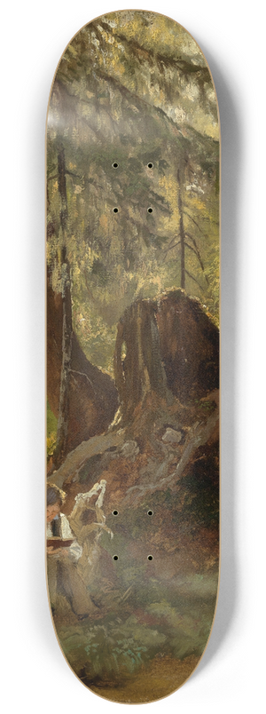 Hans Thoma - Waldinneres mit lesendem Knaben 8.25 inch art skate deck