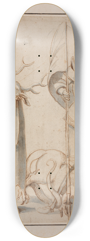 Hans von Kulmbach - Saint Eustace and Saint George 8.25 inch art skate deck