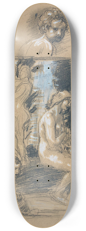 Hans Von Mares - Praise of Modesty 8.25 inch art skate deck