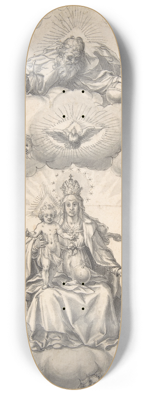 Hans Werl - Madonna and Child Enthroned 8.25 inch art skate deck