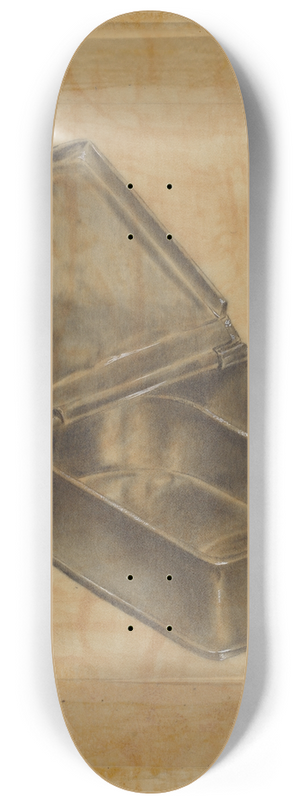 Harry Goodman - Pewter Box with Two Compartments 8.25 inch art skate deck