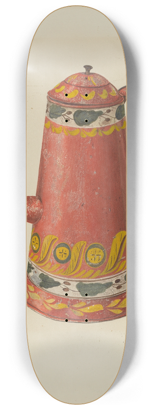 Harry Grossen - Toleware Tin Coffee Pot 8.25 inch art skate deck