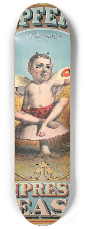 Hatch Lith. Co. - B. Kupfer & Co., compressed yeast 8.25 inch art skate deck