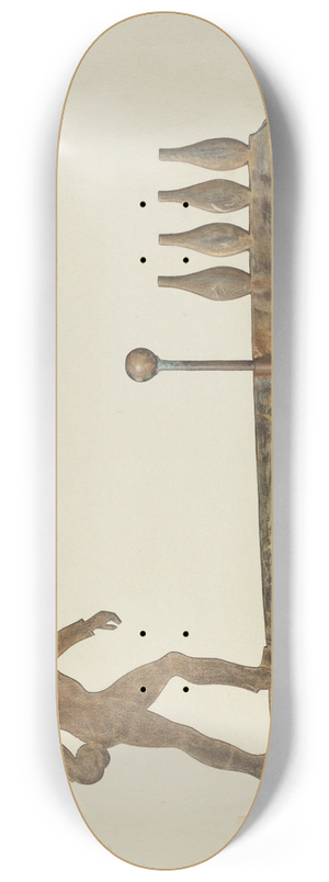 Hazel Hyde - Bowling Weather Vane 8.25 inch art skate deck