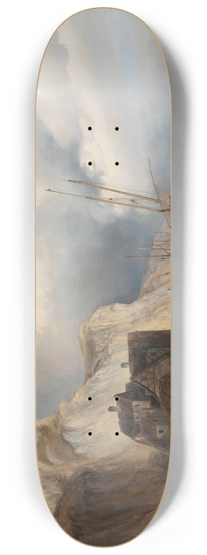 Heinrich Ambros Eckert - Loading hay on the Normandy coast 8.25 inch art skate deck