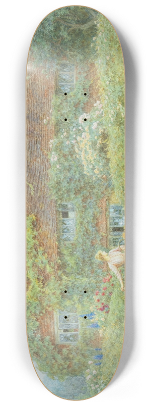 Helen Allingham - Old Surrey cottage 8.25 inch art skate deck
