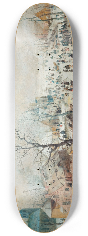 Hendrick Avercamp - Winter Landscape with Ice Skaters 8.25 inch art skate deck