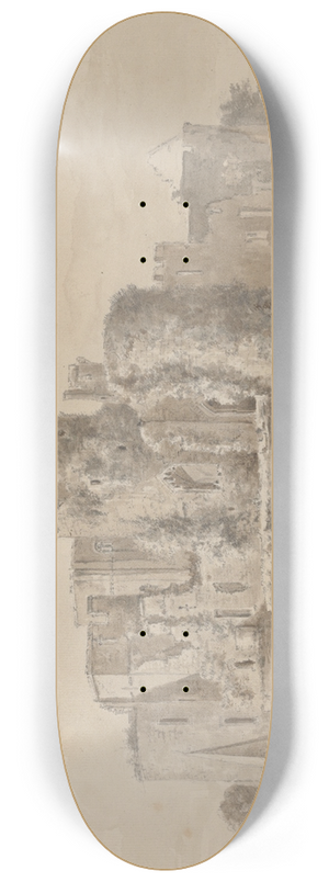 Hendrik Frans de Cort - Goodrich Castle, Monmouthshire 8.25 inch art skate deck