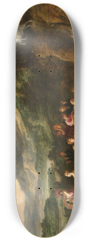 Hendrik van Balen - Minerva Visits the Muses 8.25 inch art skate deck