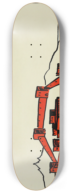 Hendrik Willem Van Loon - A Phoenician Colony 8.25 inch art skate deck
