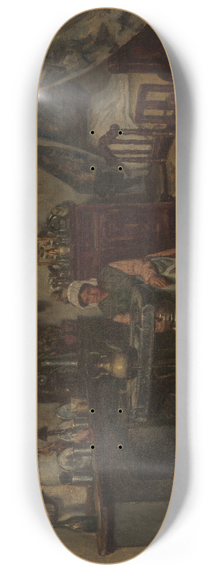Henri de Braekeleer - Interior 8.25 inch art skate deck