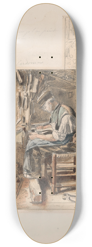 Henri de Braekeleer - The Cobbler 8.25 inch art skate deck