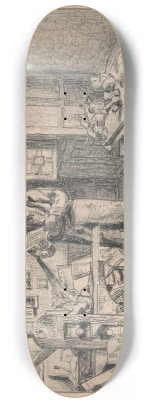 Henri de Braekeleer - The Plate Printer 8.25 inch art skate deck