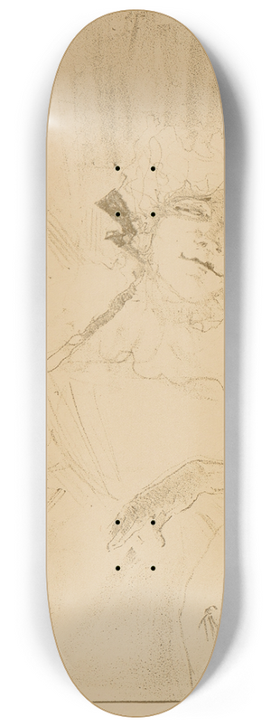 Henri de Toulouse-Lautrec - Yvette Guilbert pl 9 8.25 inch art skate deck